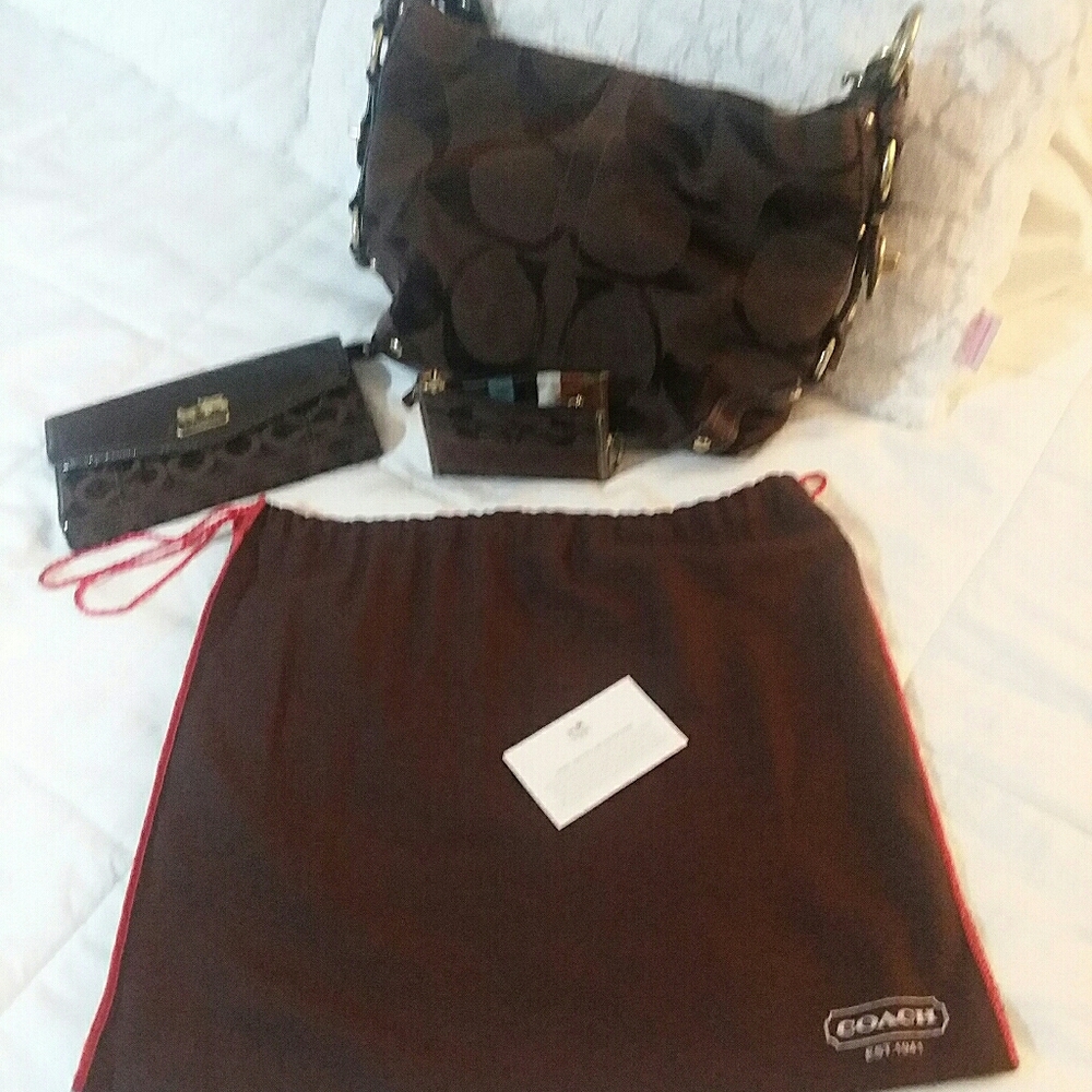 Coach purse,coach coin and key fob , wallet